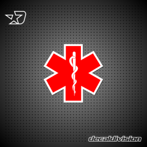 Star of Life Medical Sticker